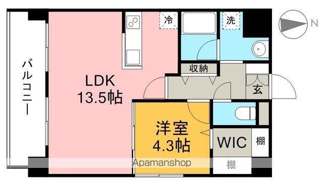 CALM.ES(1LDK/5階)の間取り写真