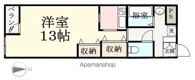 アシャール(ワンルーム/1階)の間取り写真