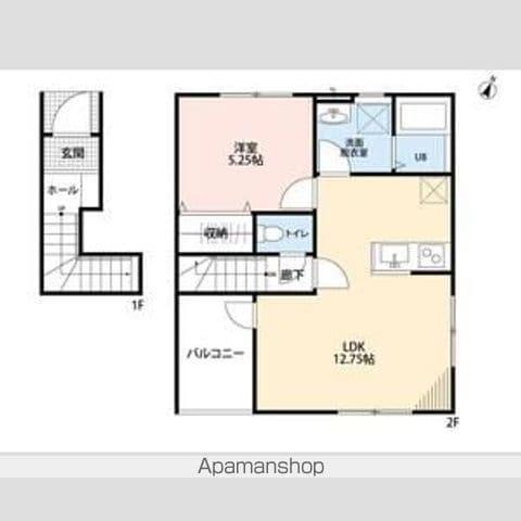 リーブルファイン野田中野台(1LDK/2階)の間取り写真