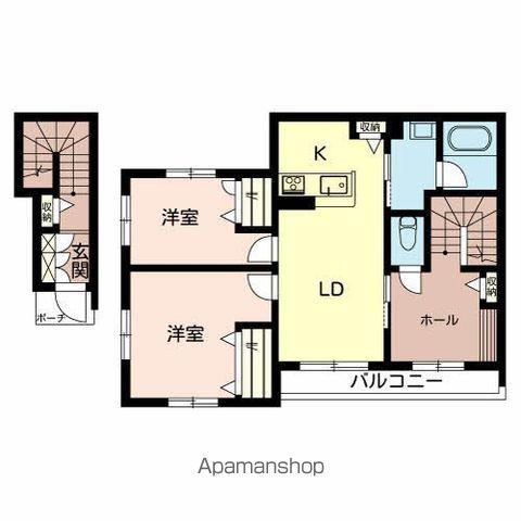 シャーメゾンベルフルール(2LDK/2階)の間取り写真