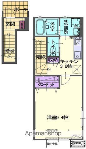 GRAN HILLS SUWA(1K/2階)の間取り写真