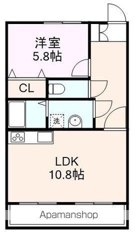 ローズブリック弐番館(1LDK/3階)の間取り写真