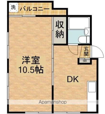 メゾンウスイ(1DK/2階)の間取り写真