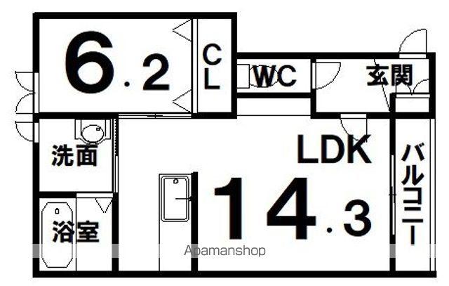 フォーティン(1LDK/3階)の間取り写真