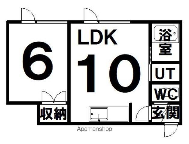 カナディアンクロスβ(1LDK/1階)の間取り写真