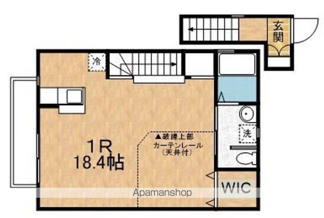 東庵 花蔵(ワンルーム/2階)の間取り写真