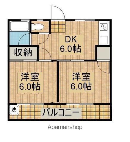 祇園コーポ(2DK/2階)の間取り写真