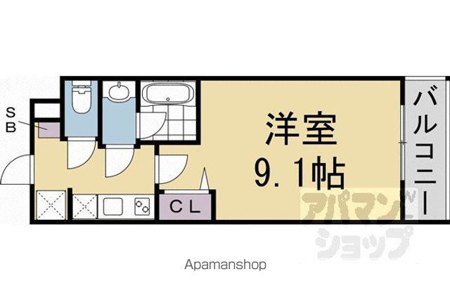 LA FITE KYOTO OIKEウエスト(1K/1階)の間取り写真