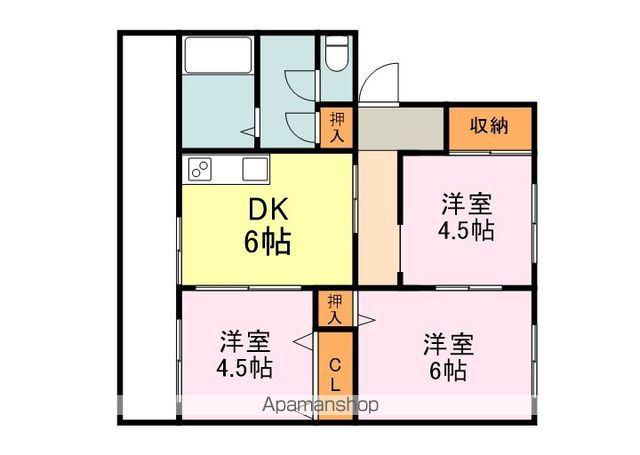 グランマップス春日(3DK/3階)の間取り写真