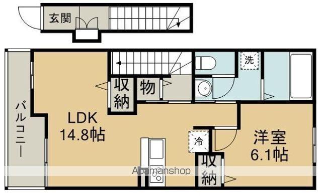 エテルノ Ⅳ(1LDK/2階)の間取り写真