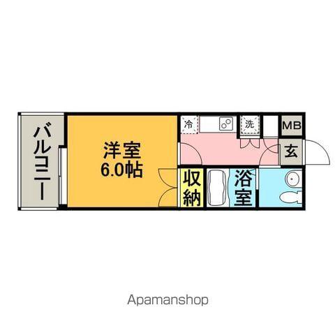 ダイナコートエスタディオレシェンテ(1K/3階)の間取り写真