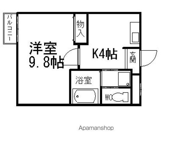 サンコートミヤケ(1K/3階)の間取り写真