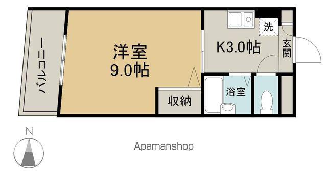 第3エスパース(1K/6階)の間取り写真