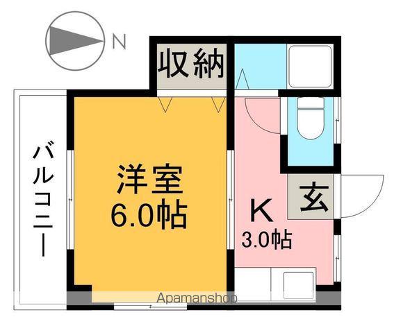 みどりハイツ(1K/3階)の間取り写真