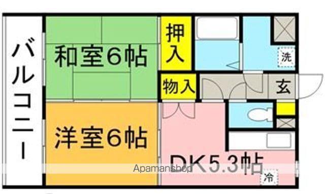 マルベリー姪浜(2DK/2階)の間取り写真