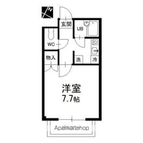 サンポート浅井(1K/2階)の間取り写真