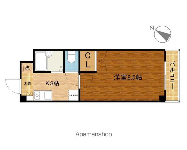 メゾンクレール(1K/2階)の間取り写真