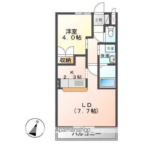 シャルマン(1LDK/2階)の間取り写真