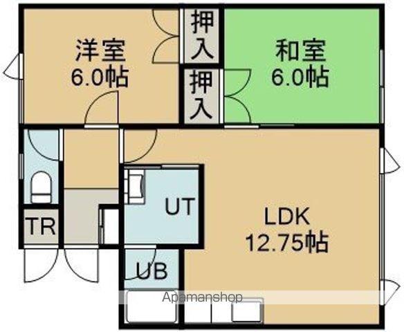 リヴェール鍛治Ⅲ(2LDK/2階)の間取り写真
