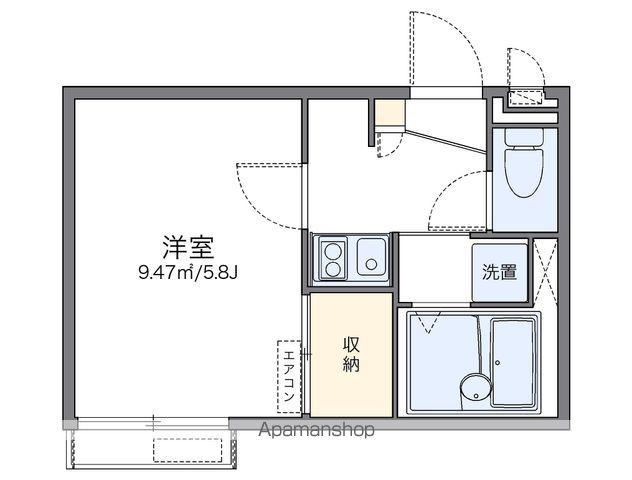 レオパレスカサブランカⅡ(1K/2階)の間取り写真