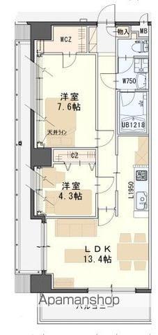 ディアグレイス五輪(2LDK/6階)の間取り写真