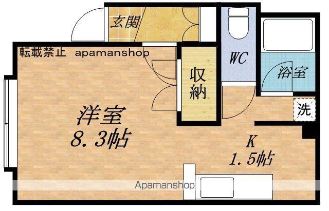 ハイツアーバン(1K/1階)の間取り写真
