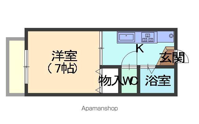 ライフエースI(1K/2階)の間取り写真
