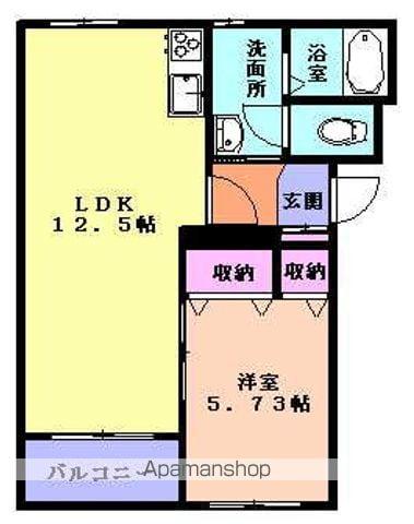 トゥー・ル・モンド月町(1LDK/3階)の間取り写真