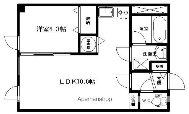 DOUZE1212(1LDK/3階)の間取り写真