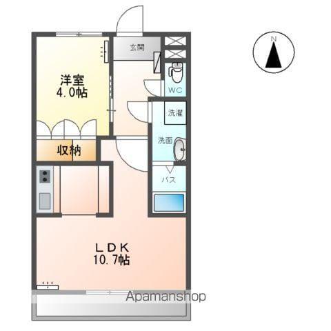 グランディール泰英1号館(1LDK/1階)の間取り写真