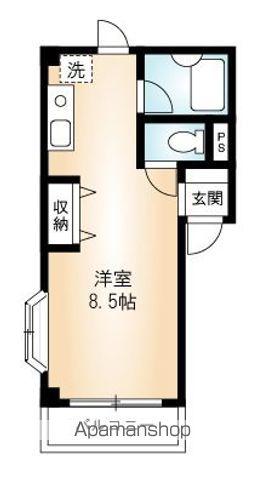 あいちゃ(ワンルーム/1階)の間取り写真