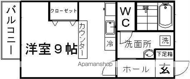 サンリットハウスDX(1K/1階)の間取り写真