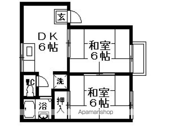 メゾンファースト(2DK/2階)の間取り写真