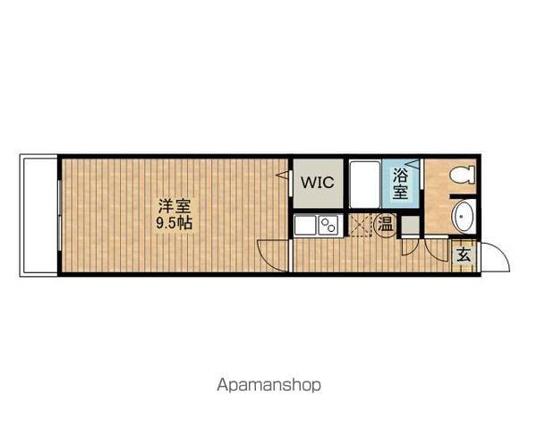 B-STAGE(1K/6階)の間取り写真