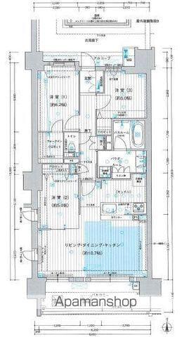 プレサンスロジェ岐阜長良橋通(3LDK/3階)の間取り写真
