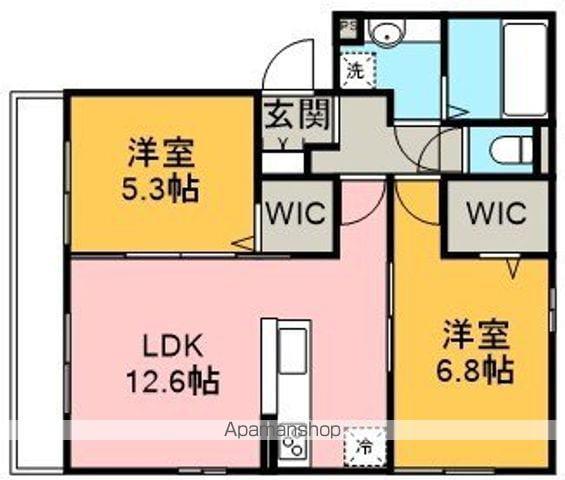 アミティエ Ⅰ(2LDK/2階)の間取り写真