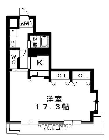メゾン寿(1K/3階)の間取り写真