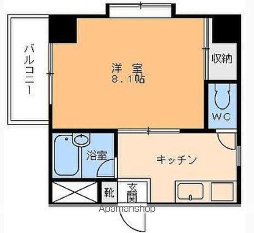 グレイスパル木屋町(1K/4階)の間取り写真