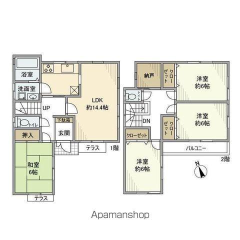 西武池袋・豊島線 大泉学園駅 徒歩17分 2階建 築26年(4LDK)の間取り写真