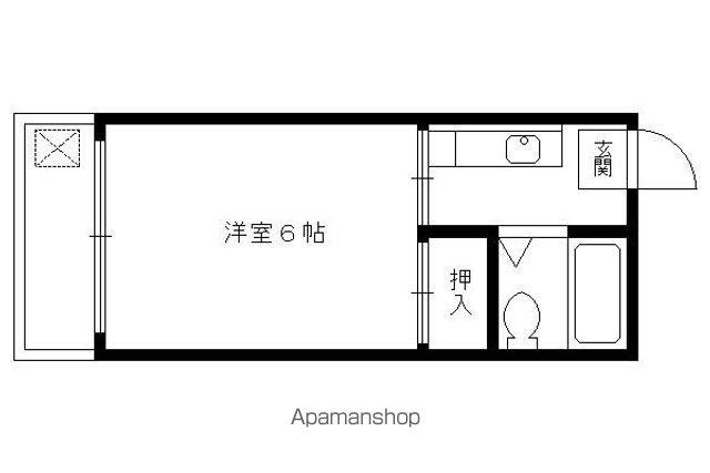 プランタン銀座(1K/2階)の間取り写真