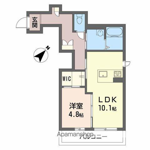 グランデ松保町(1LDK/2階)の間取り写真