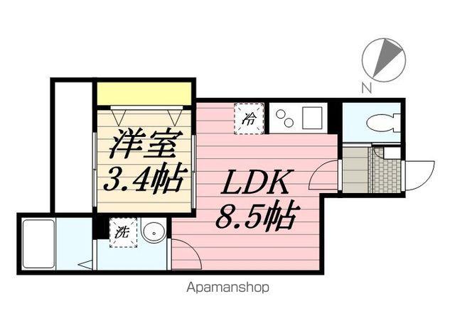 AJA京成大久保(1LDK/3階)の間取り写真