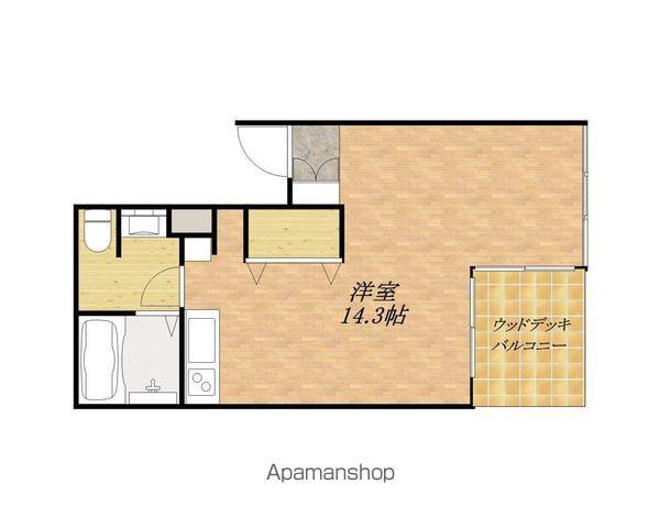 QUADCOURT(ワンルーム/2階)の間取り写真