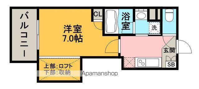 アクタス天神パークシティ(1K/12階)の間取り写真