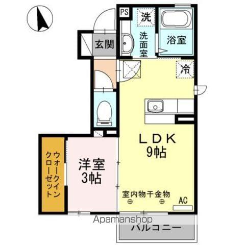 ファミィーユKⅡ(1LDK/1階)の間取り写真