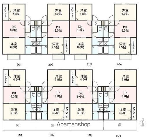 リベルタS(2DK/2階)の間取り写真