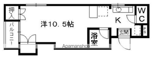 リバージュ黒髪(ワンルーム/3階)の間取り写真