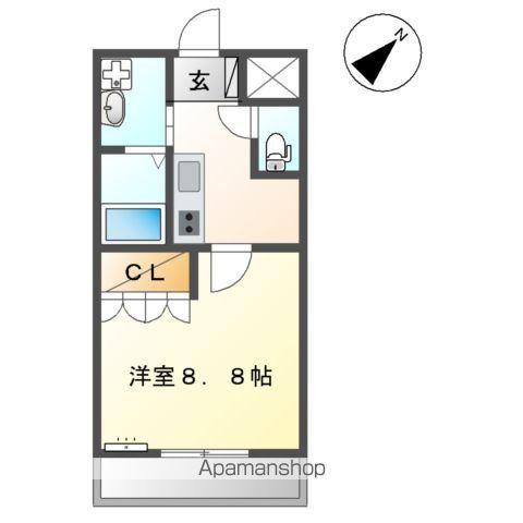 シャトーグレイス(1K/2階)の間取り写真
