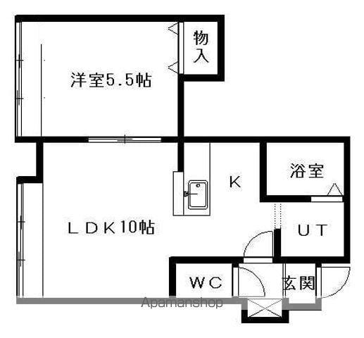 コンフォート819(1LDK/1階)の間取り写真