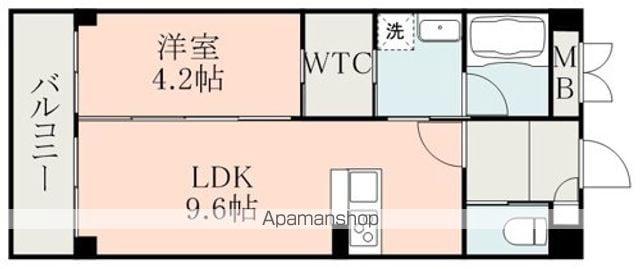 フラワーラブⅡ(1LDK/1階)の間取り写真
